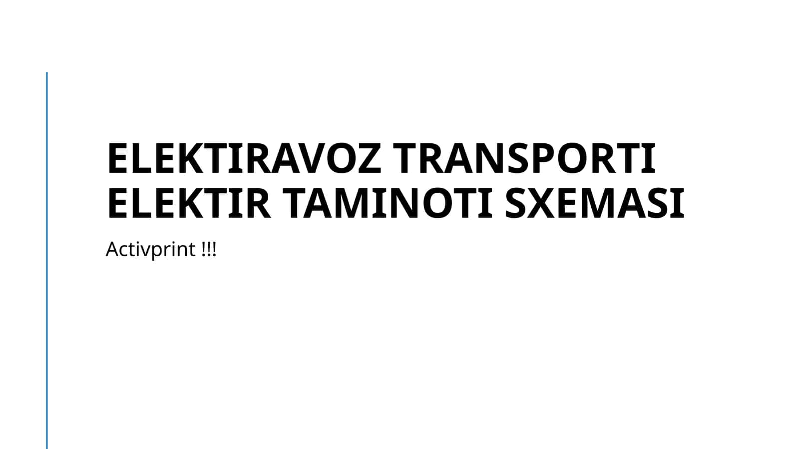 Elektr lokomotivlari uchun energiya ta'minoti va taqsimoti sxemalari