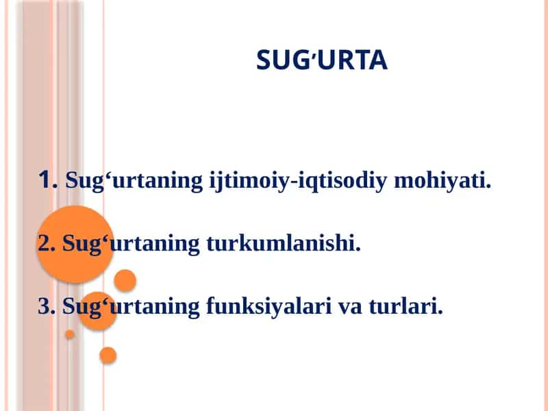Sug'urta Tushunchasi