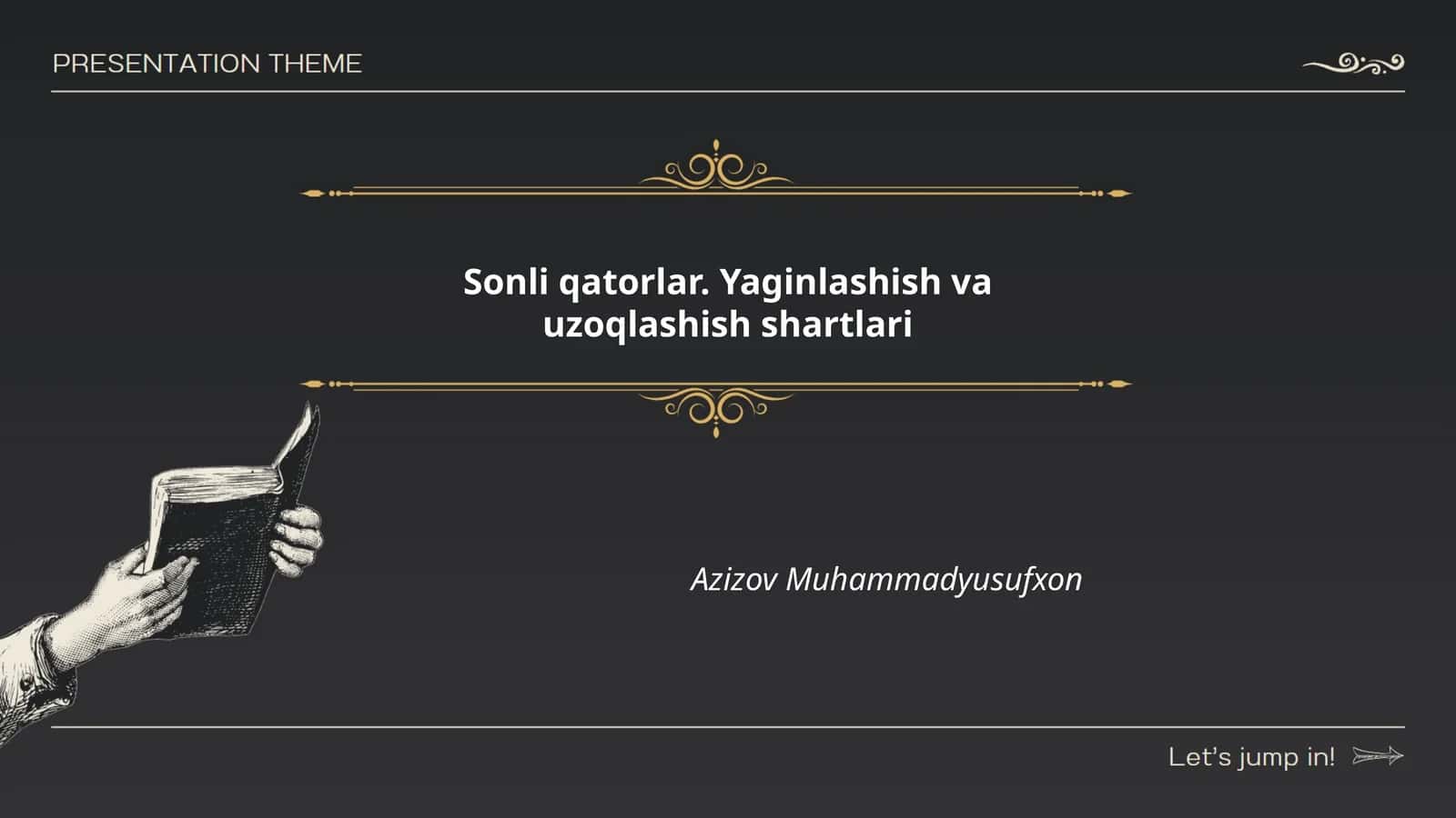 Sonli qatorlar. Yaginlashish va uzoqlashish shartlari