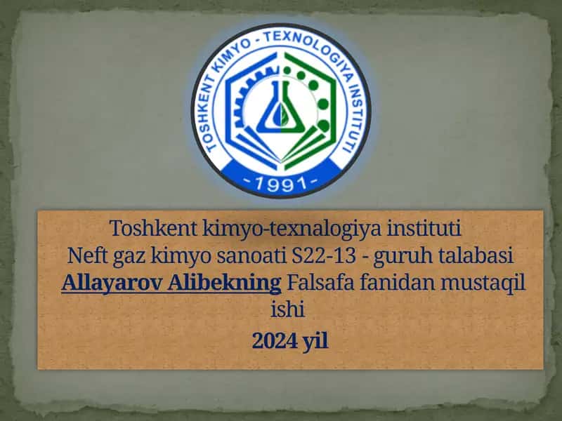 Allayarov Alibekning Falsafafanidan Mustaqilishi 2024 yil