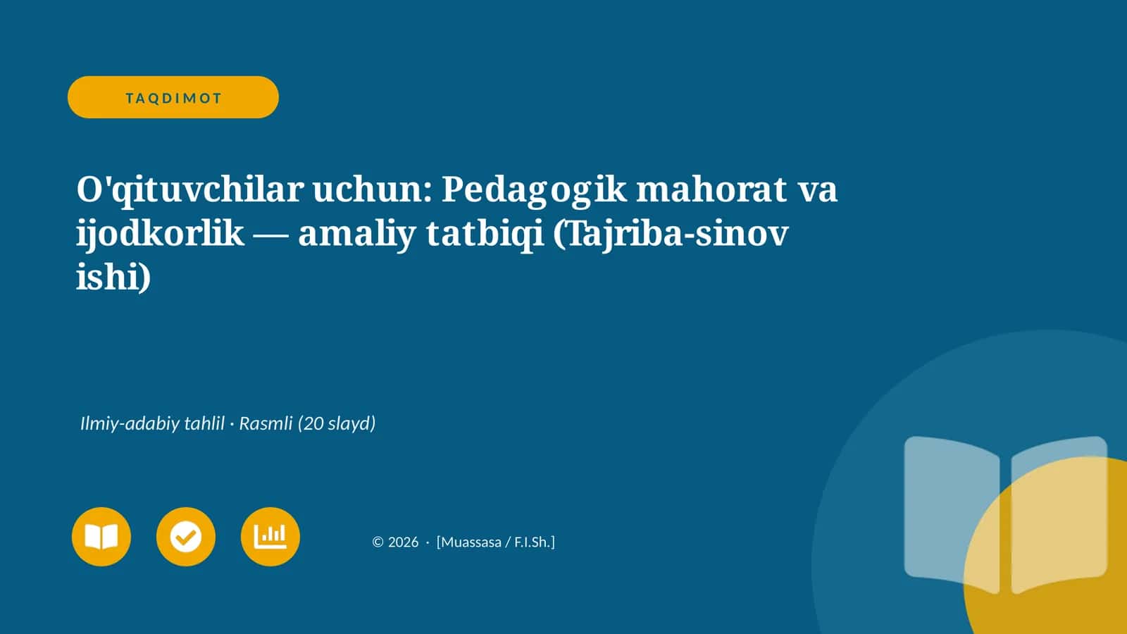 Pedagogik mahorat va ijodkorlik