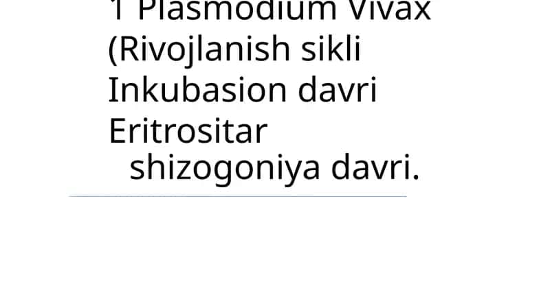 Plasmodium Vivax