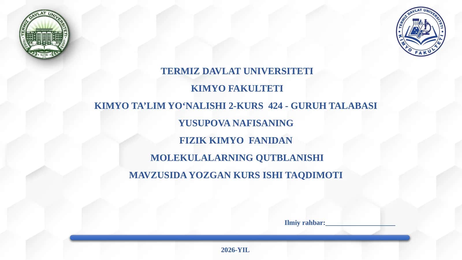 Molekulalarning qutblanishi