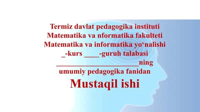 O‘zbekiston Respublikasida ta’lim tizimini rivojlantiris konsepsiyasi mavzusida taqdimot