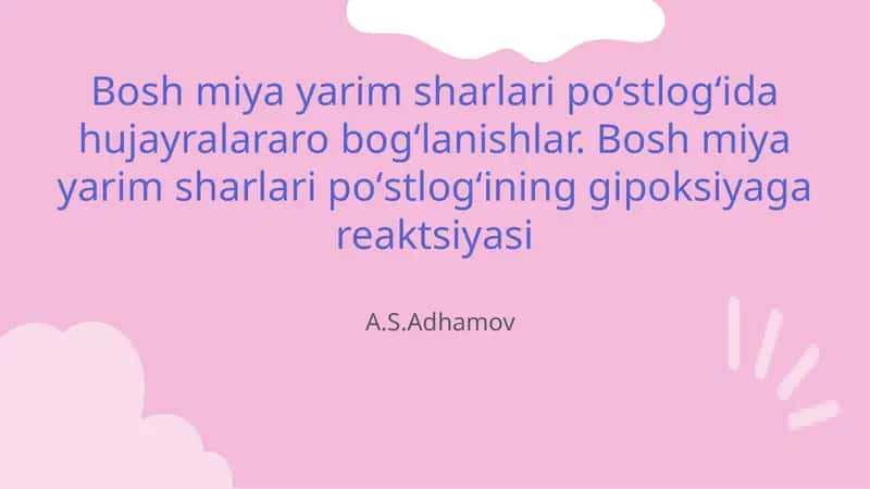 Poʻstloqdagi Hujayralararo Bogʻlanishlar