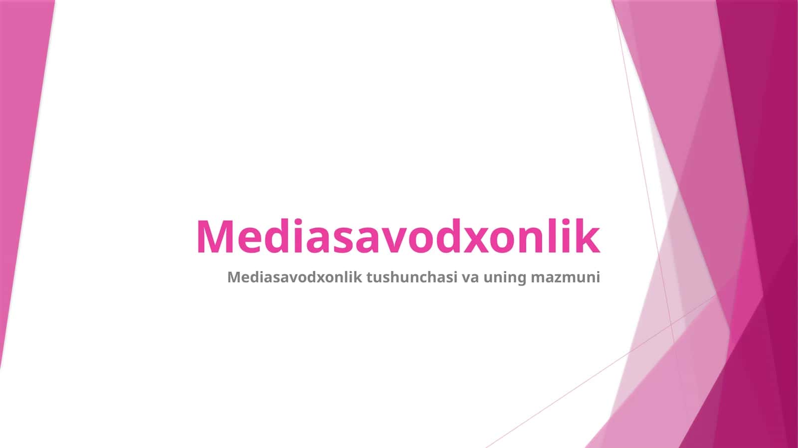 Mediasavodxonlik