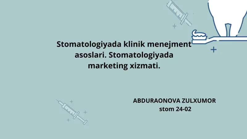 Stomatologiya