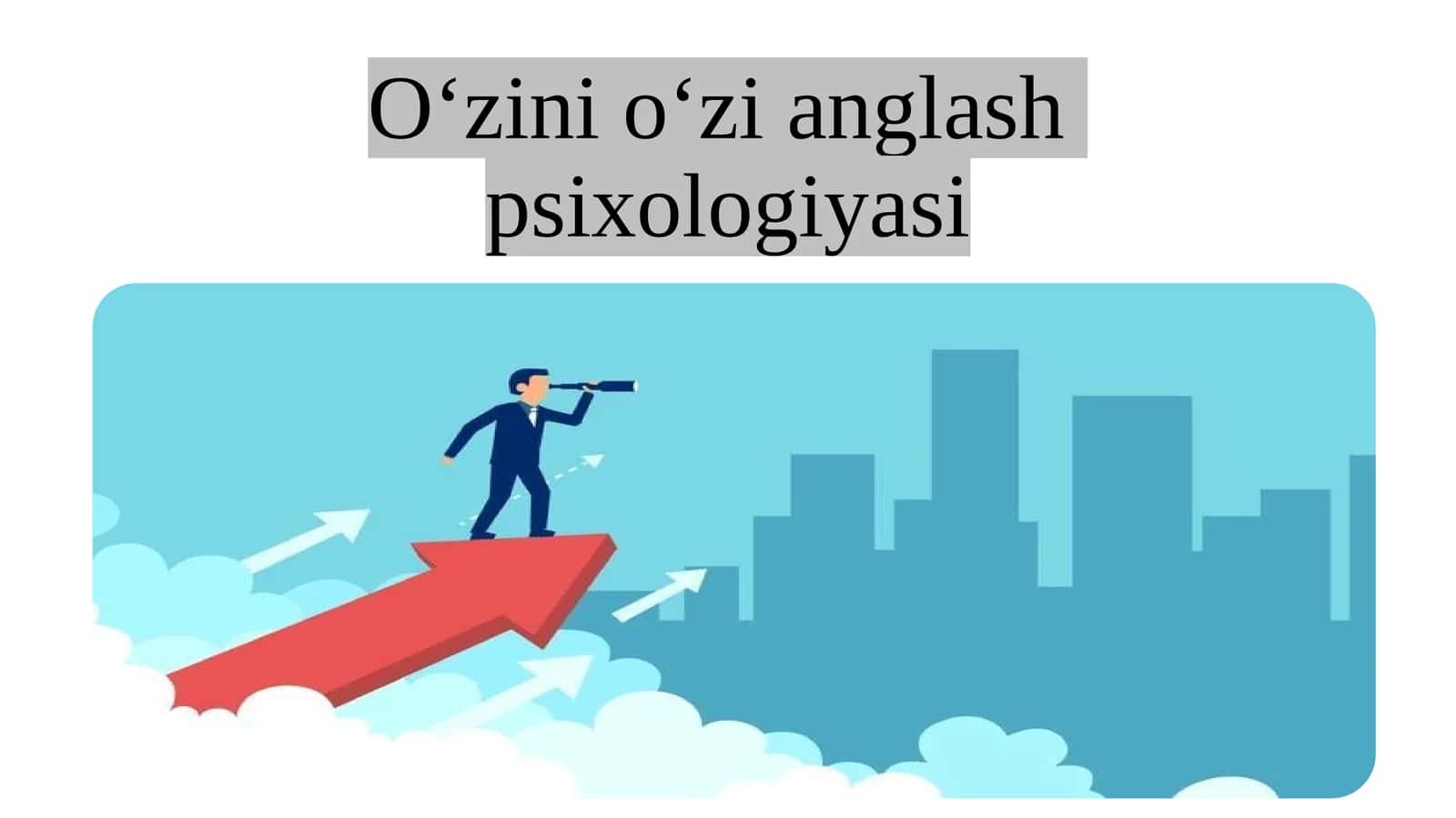 O‘zini o‘zi anglash psixologiyasi