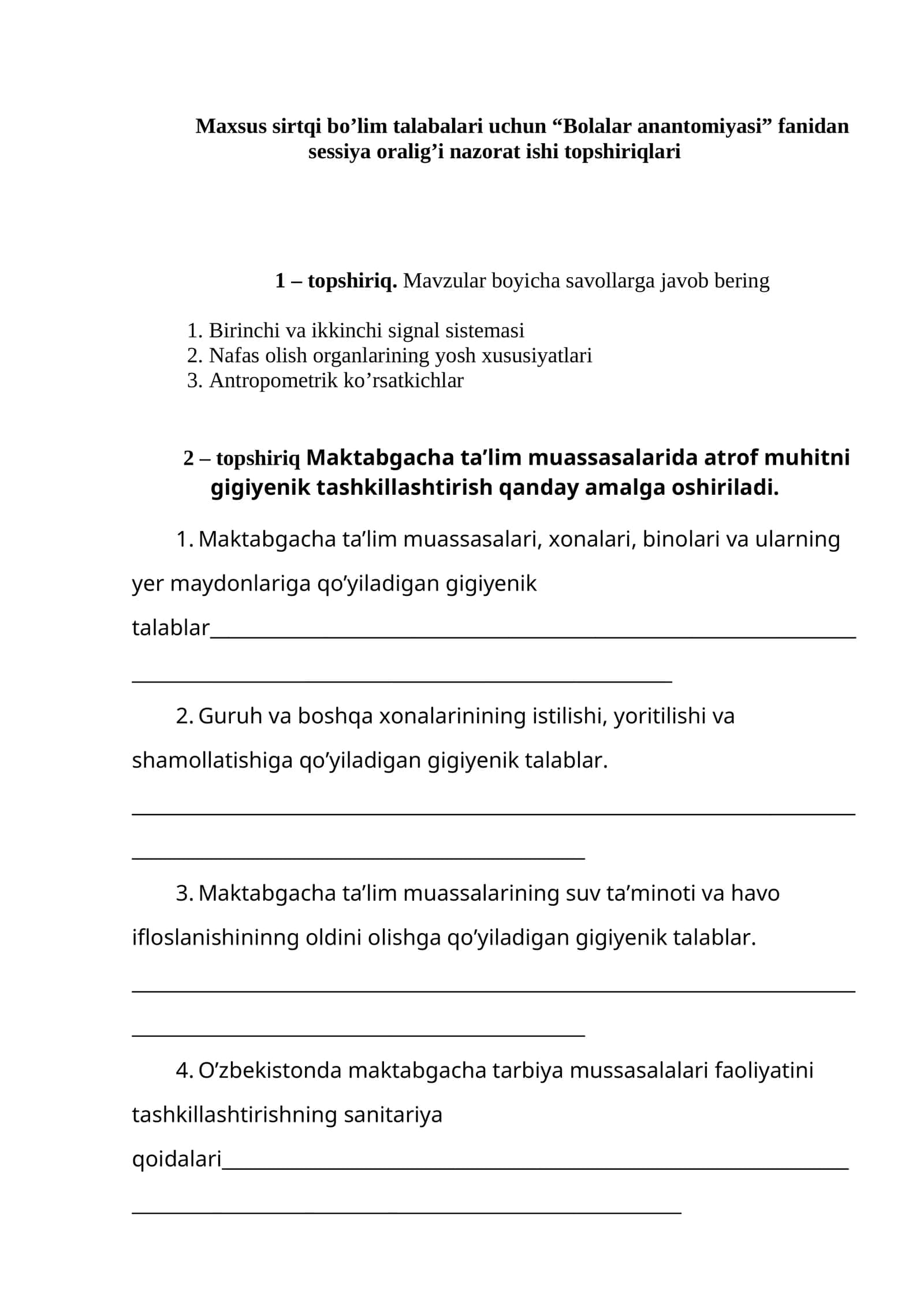 Bolalar anatomiya