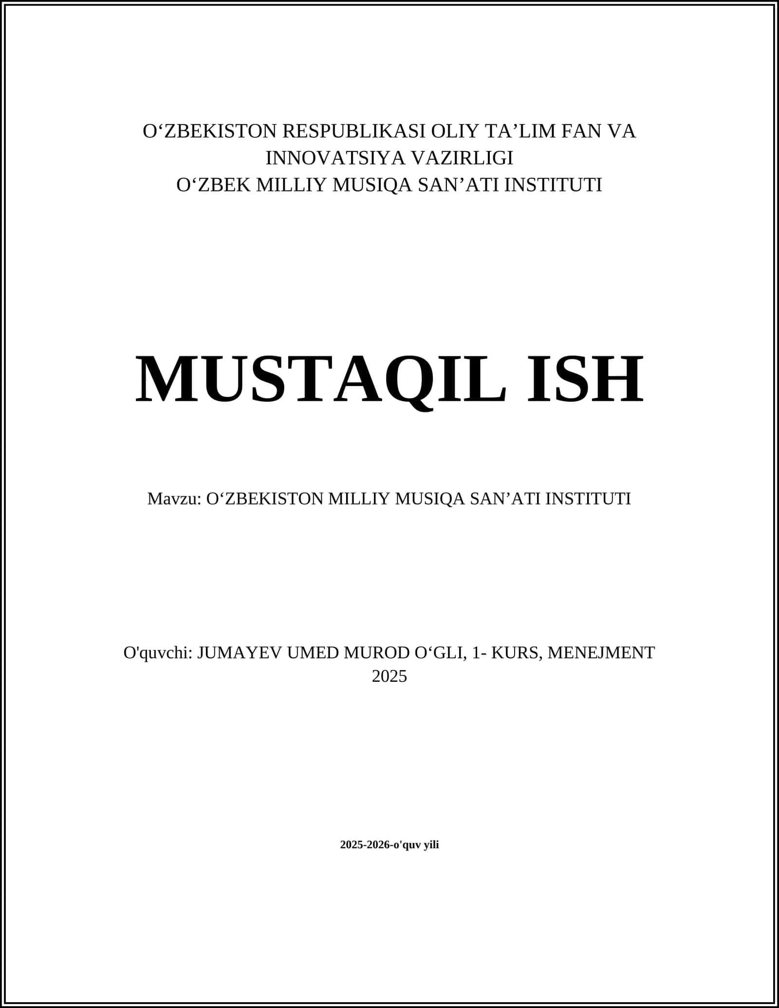 Oʻzbekiston Milliy Musiqa Sanʼati Instituti