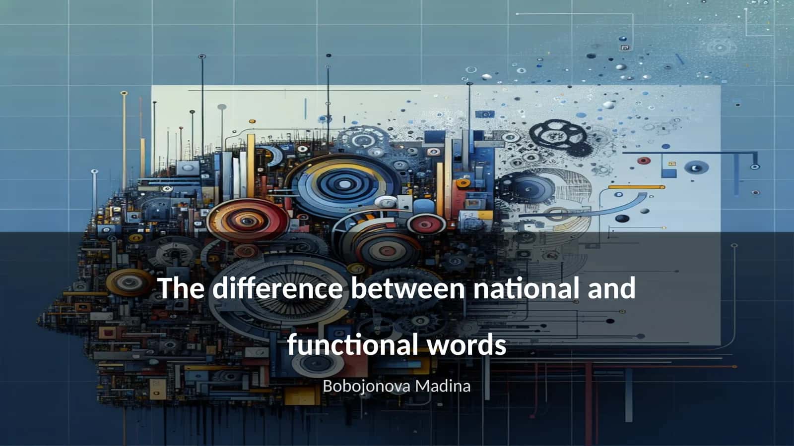 The difference between national and functional words