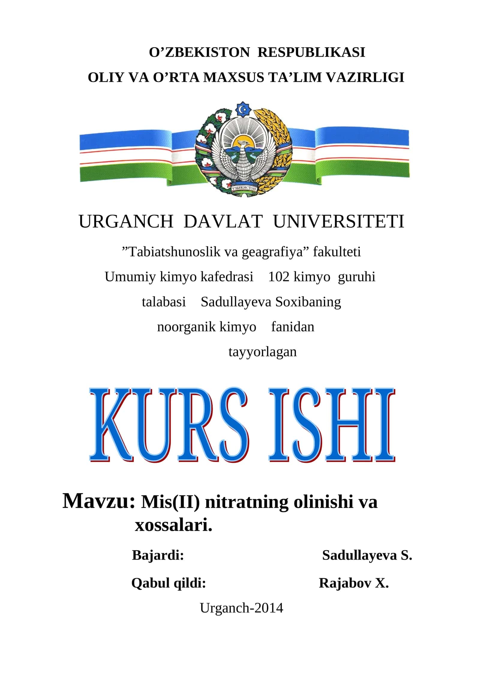 MIS (II) nitratning olinishi va xossalari