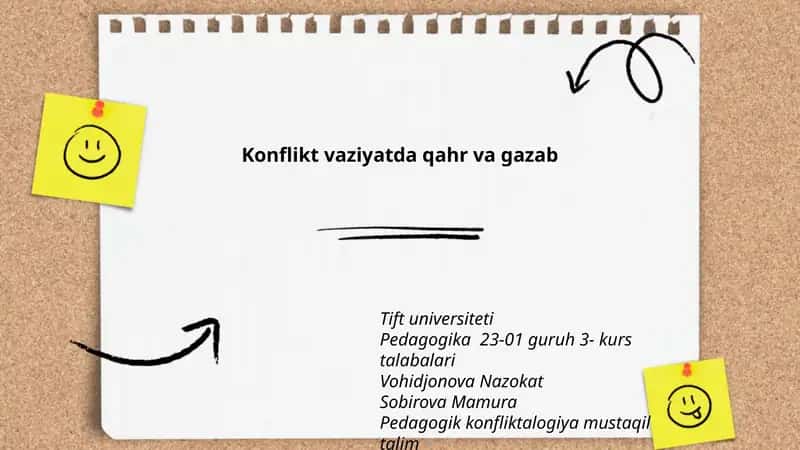Pedagogik konfliktalogiya mustaqil talim