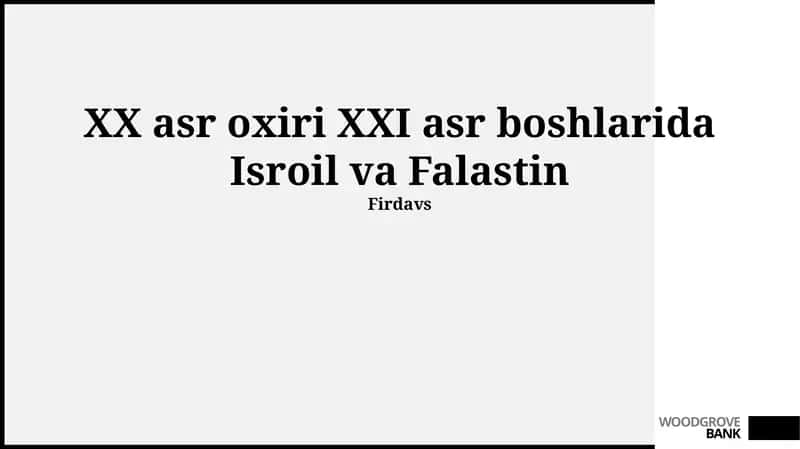 Oslo kelishuvlari va tinchlik jarayoni