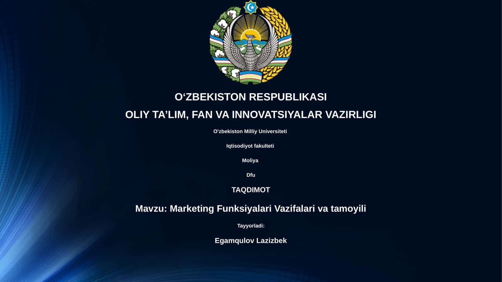 Marketing Funksiyalari Vazifalari va tamoyili