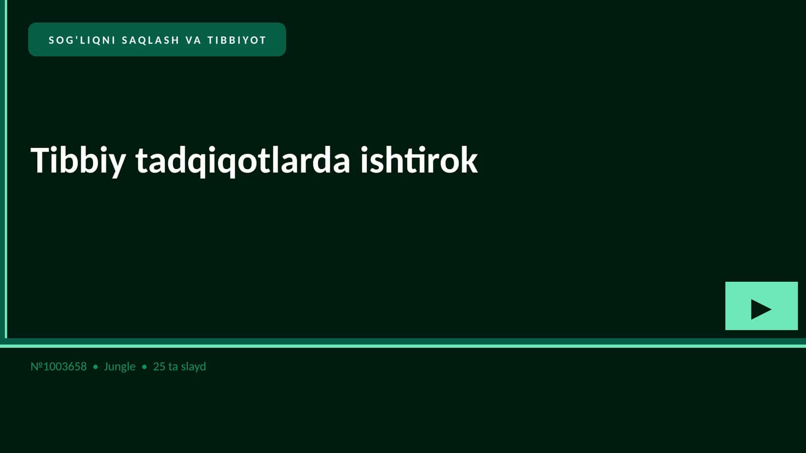 Tibbiy tadqiqotlarda ishtirok