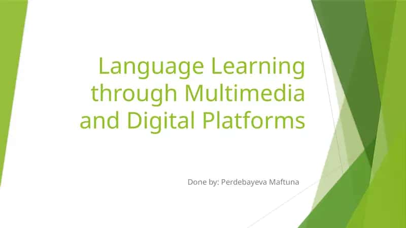 Tilni multimedia va raqamli platformalar orqali o'rganish