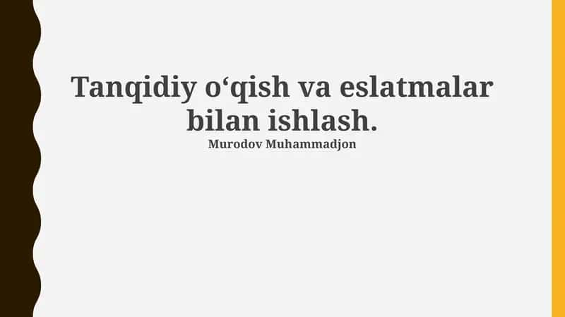 Ma'lumotlarni Tahlil qilish va Xulosa Chiqarish