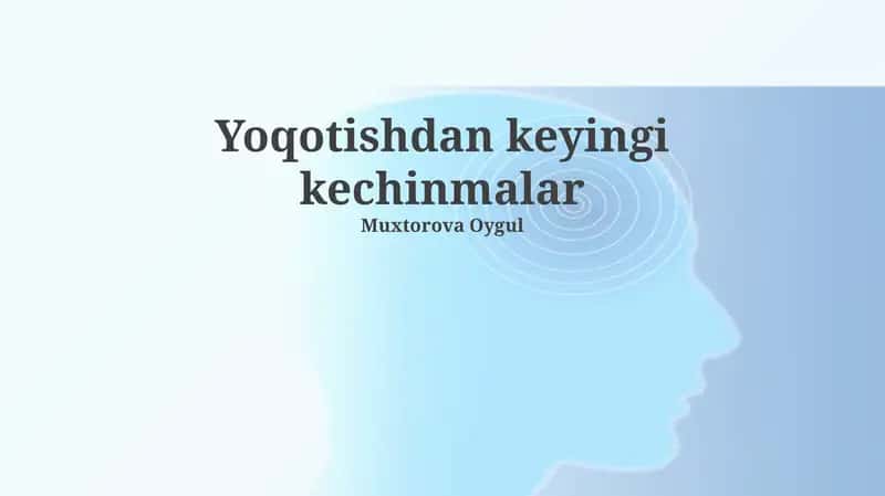 Yoqotishdan keyingi kechinmalar