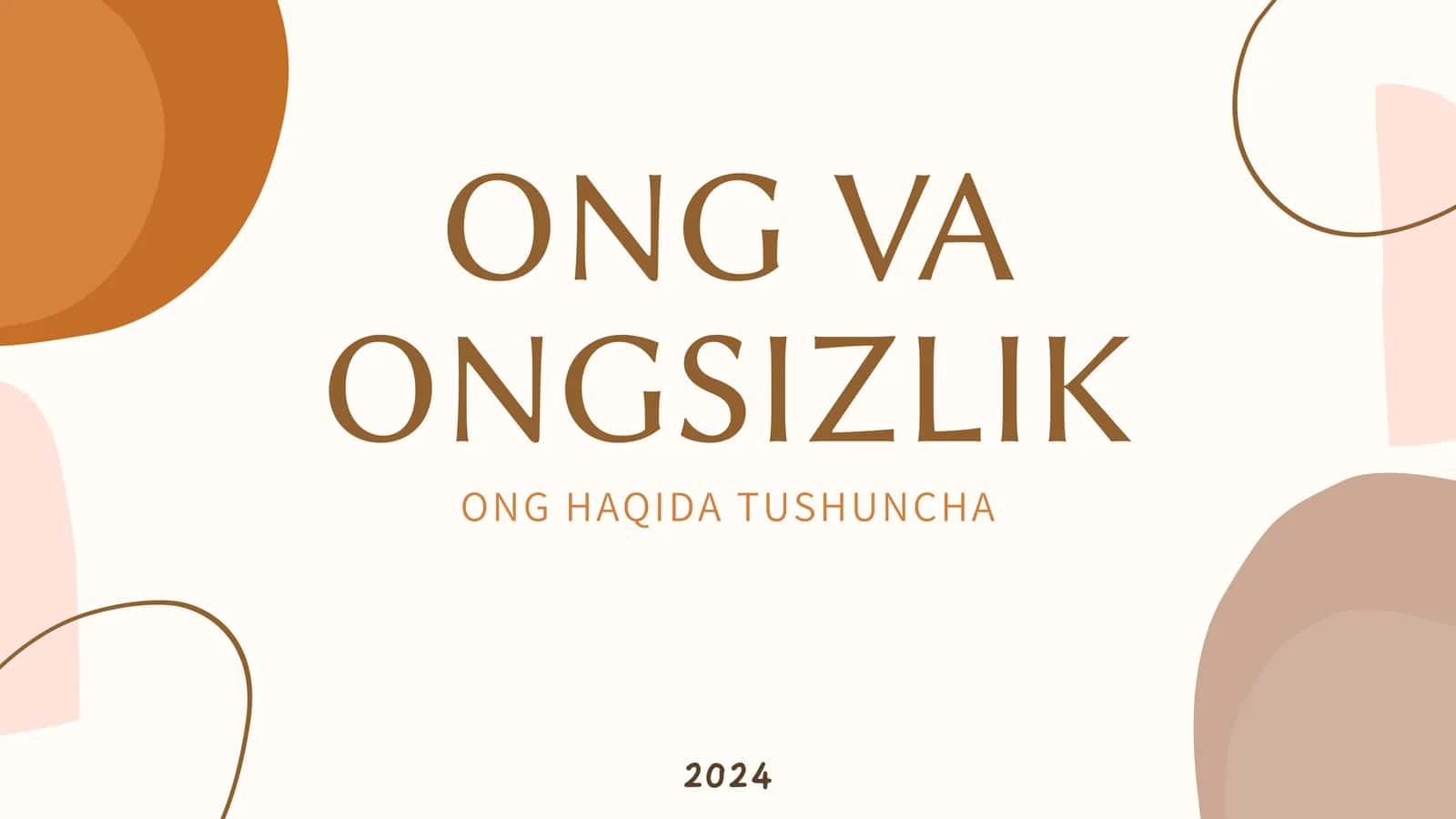 ONG VA ONGSIZLIK