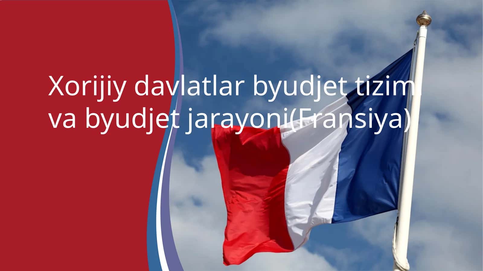 Xorijiy davlatlar byudje tizimi va byudjet jarayoni (Fransiya)