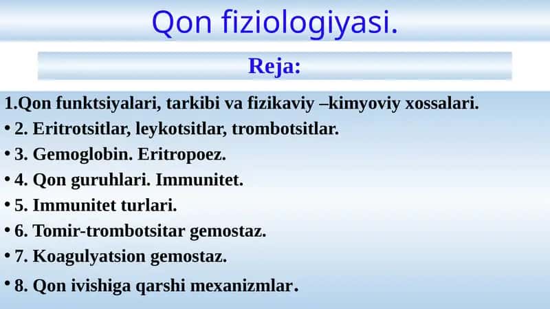 Qonfiziologiyasi