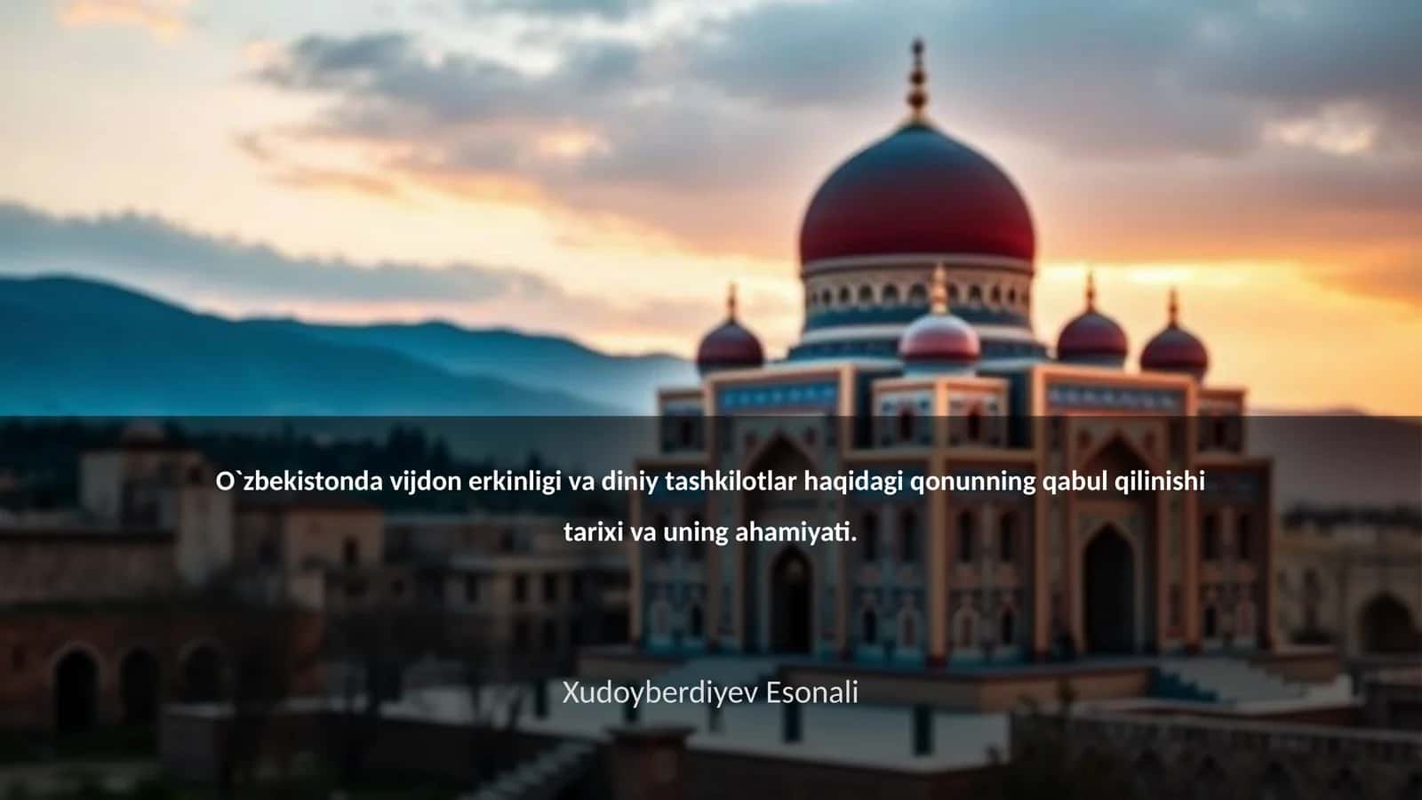 Vijdon erkinligi va diniy tashkilotlar haqidagi qonun