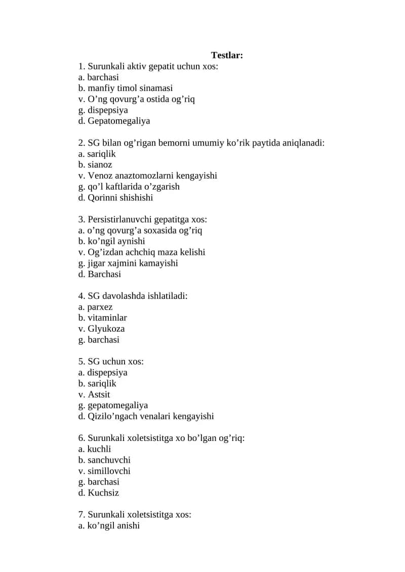 Surunkali aktiv gepatit testlari