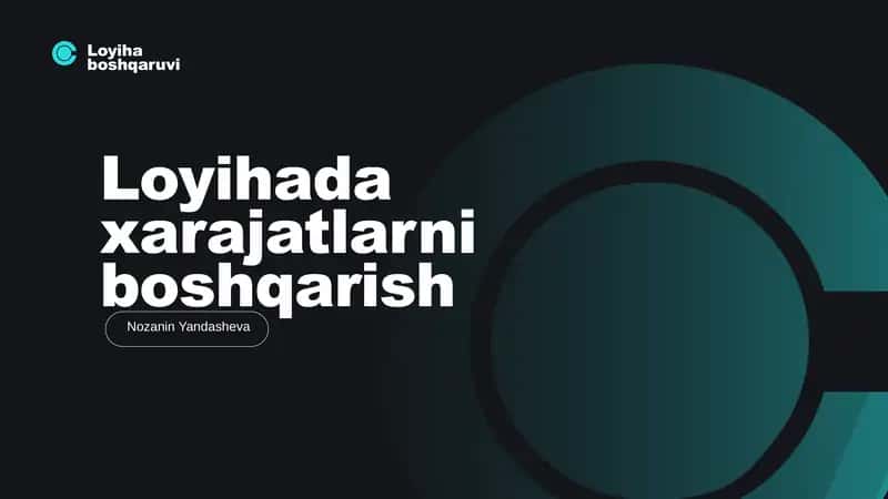 Loyihada xarajatlarni boshqarish