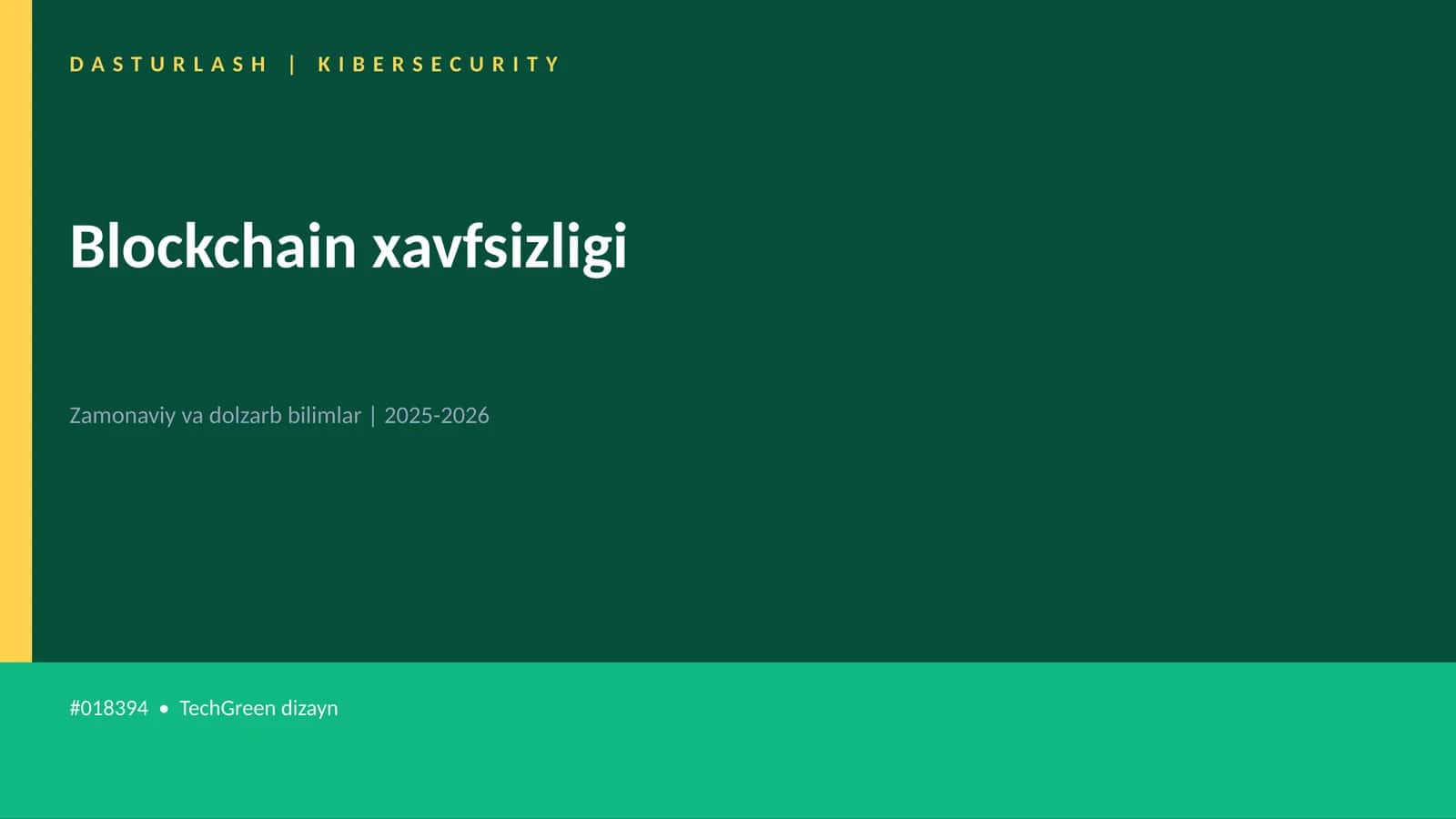 Blockchain xavfsizligi