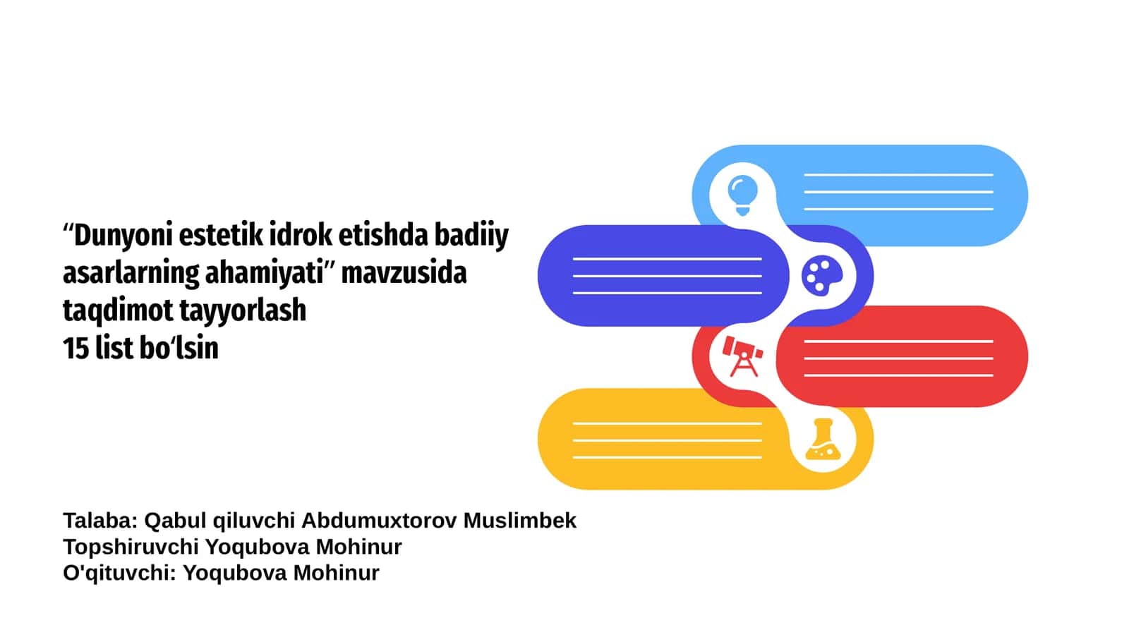 Dunyoni estetik idrok etishda badiiy asarlarning ahamiyati