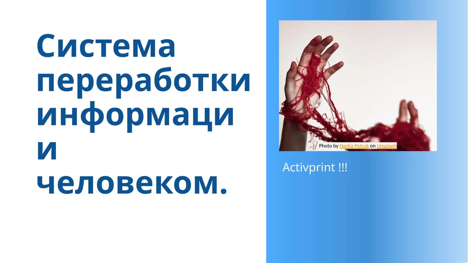 Система переработки информации человеком