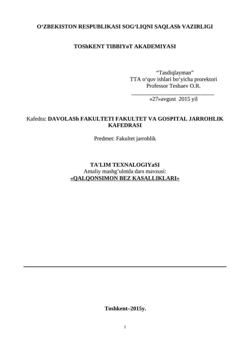 QALQONSIMON BEZ KASALLIKLARI