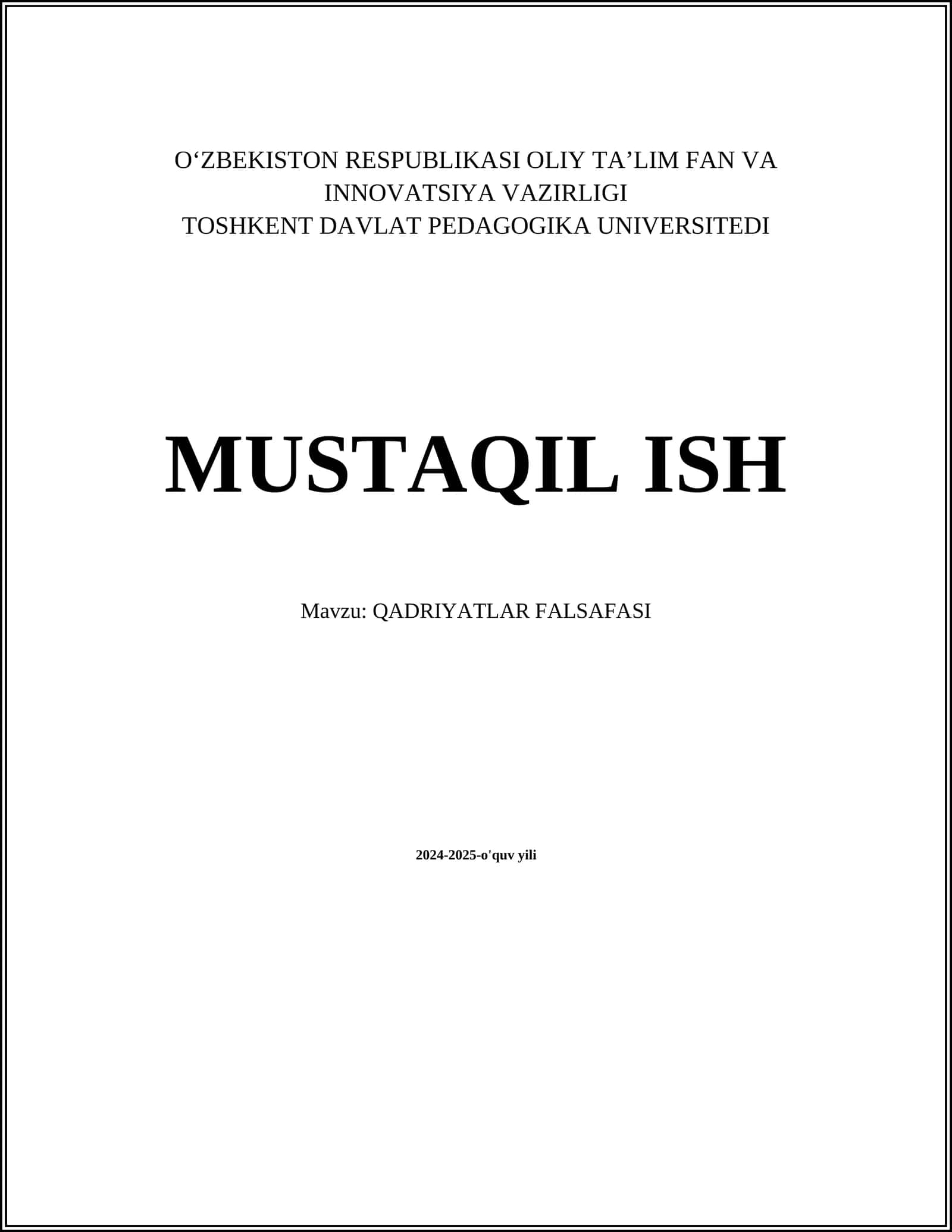 QADRIYATLAR FALSAFASI