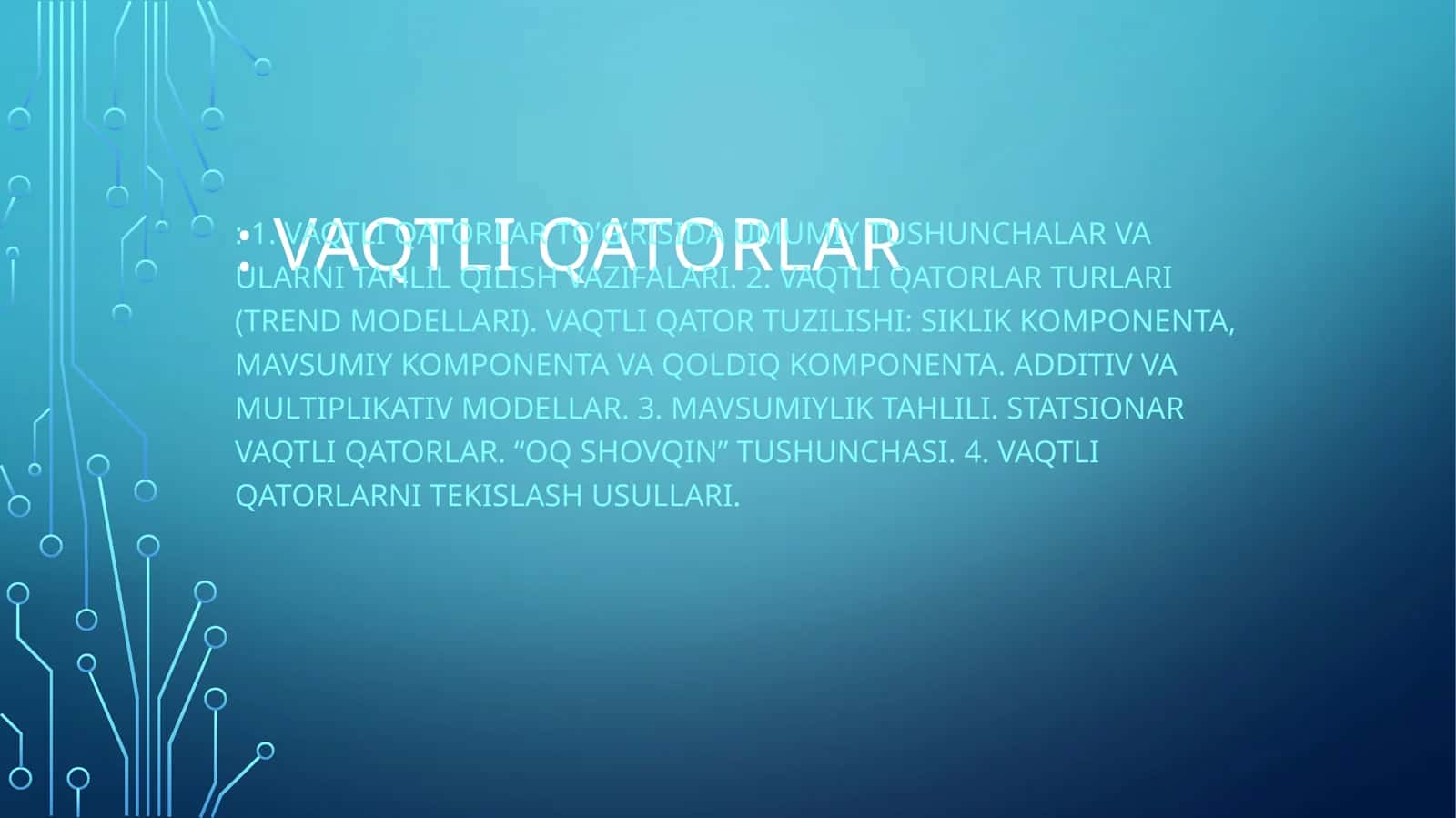 Vaqtli qatorlar