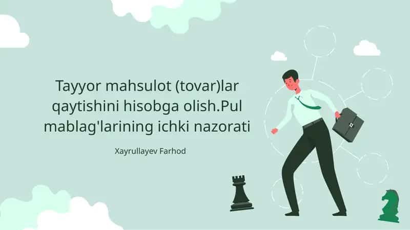 Tayyor mahsulotlar qaytishini hisobga olish
