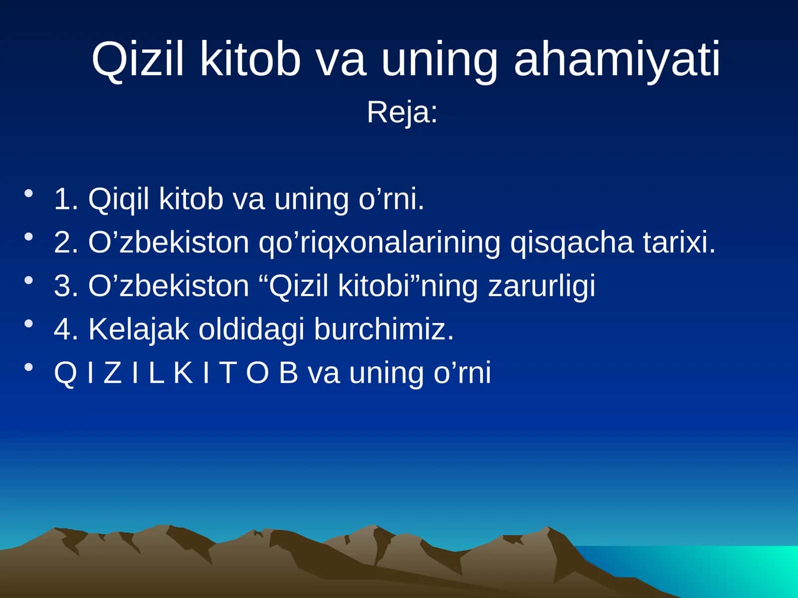 Qizilkitobvauningahamiyati