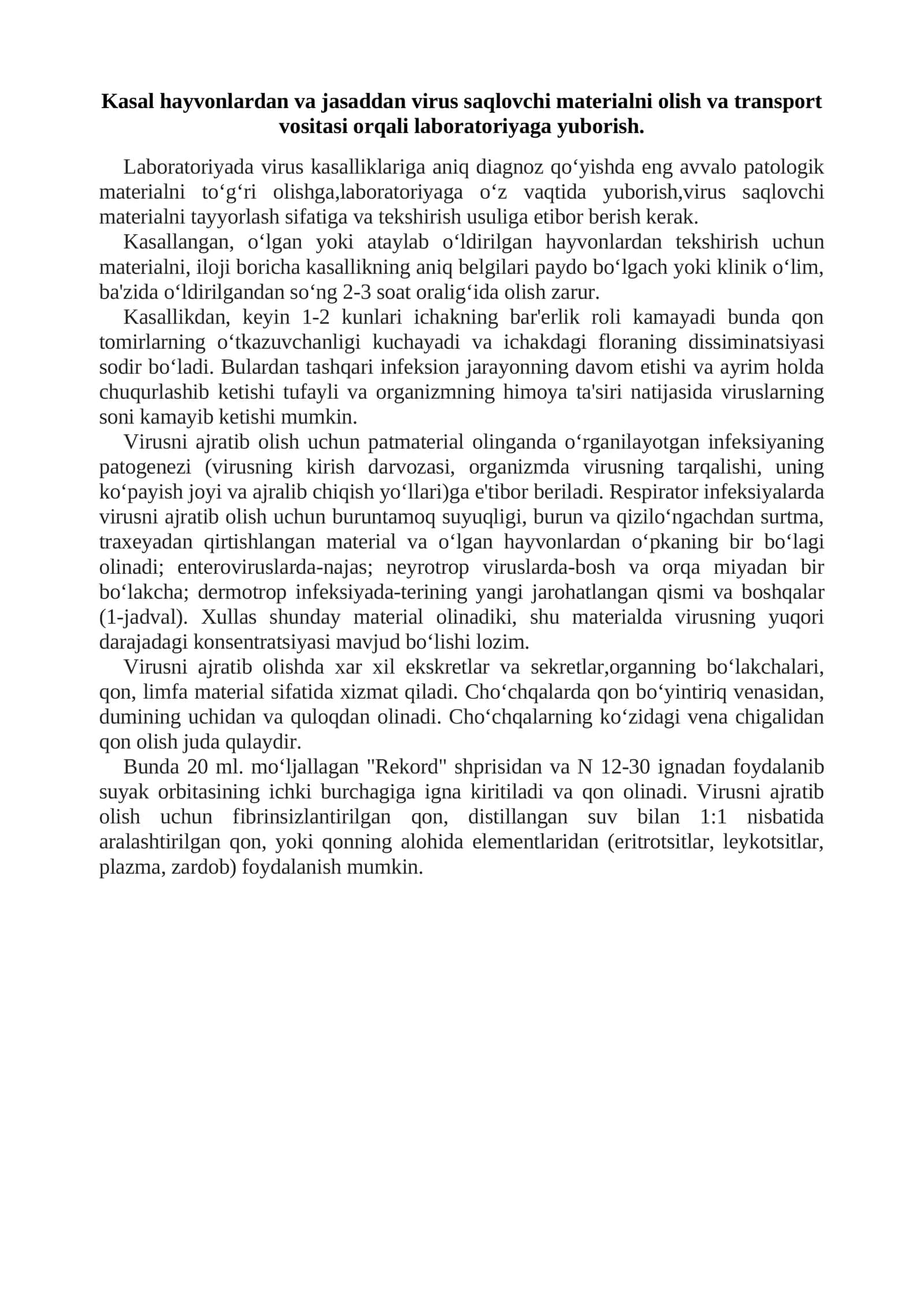 Virusni ajratib olish