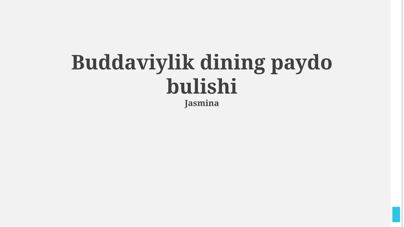 Buddaviylik dining paydo bulishi