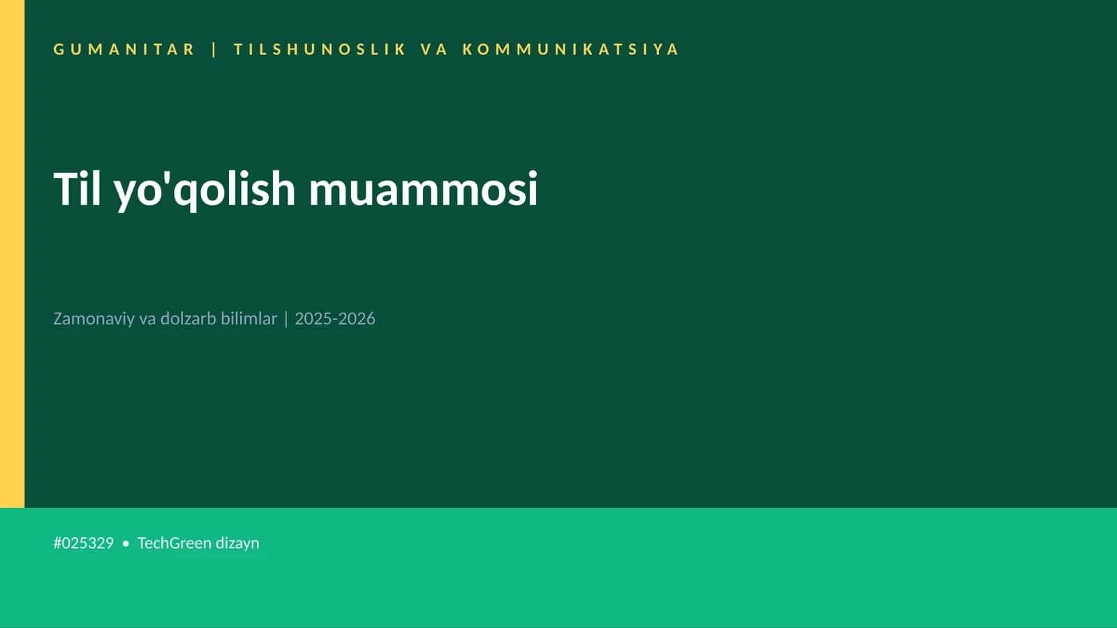 Til yo'qolish muammosi