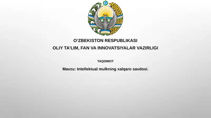 Intellektual mulkning xalqaro savdosi