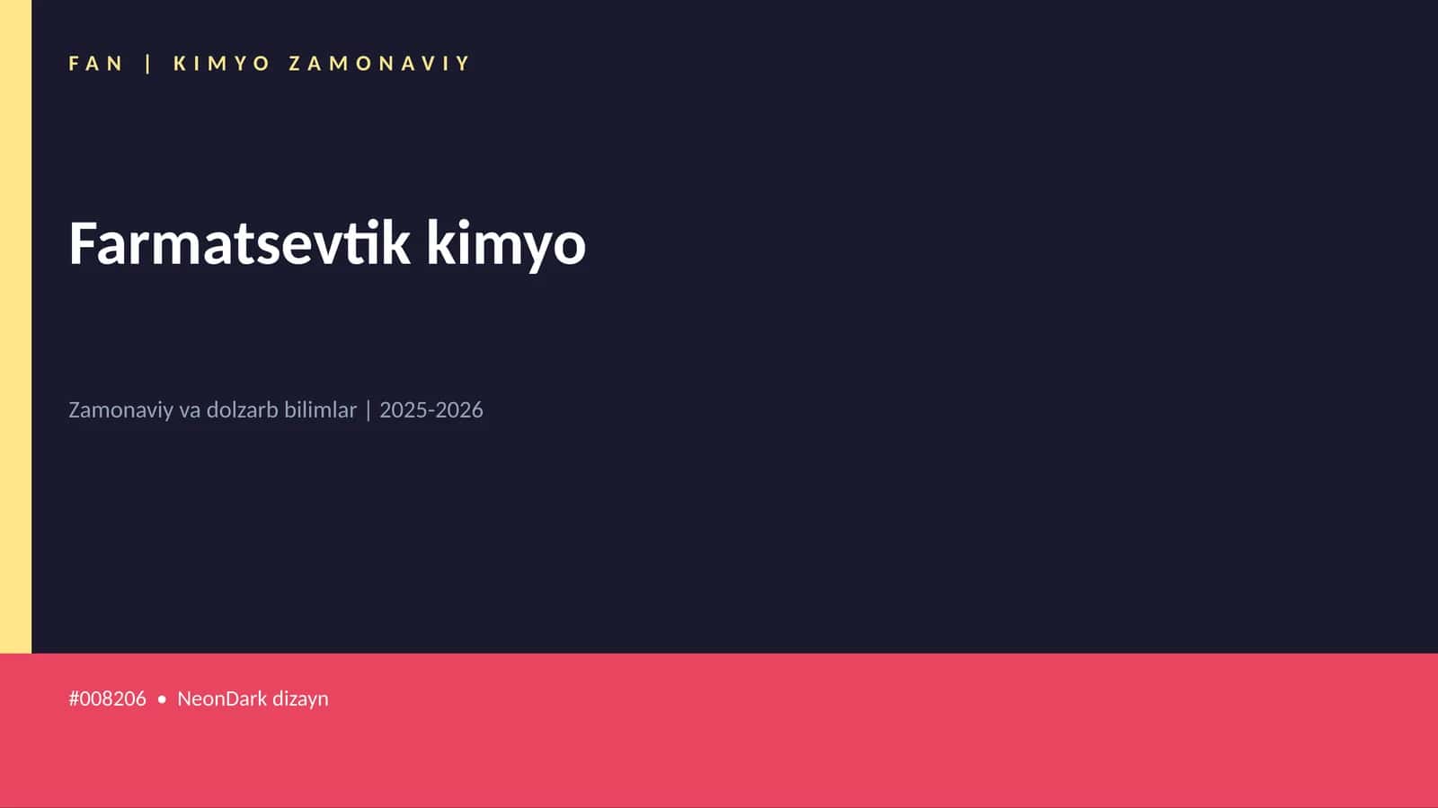 FAN | KIMYO ZAMONAVIY