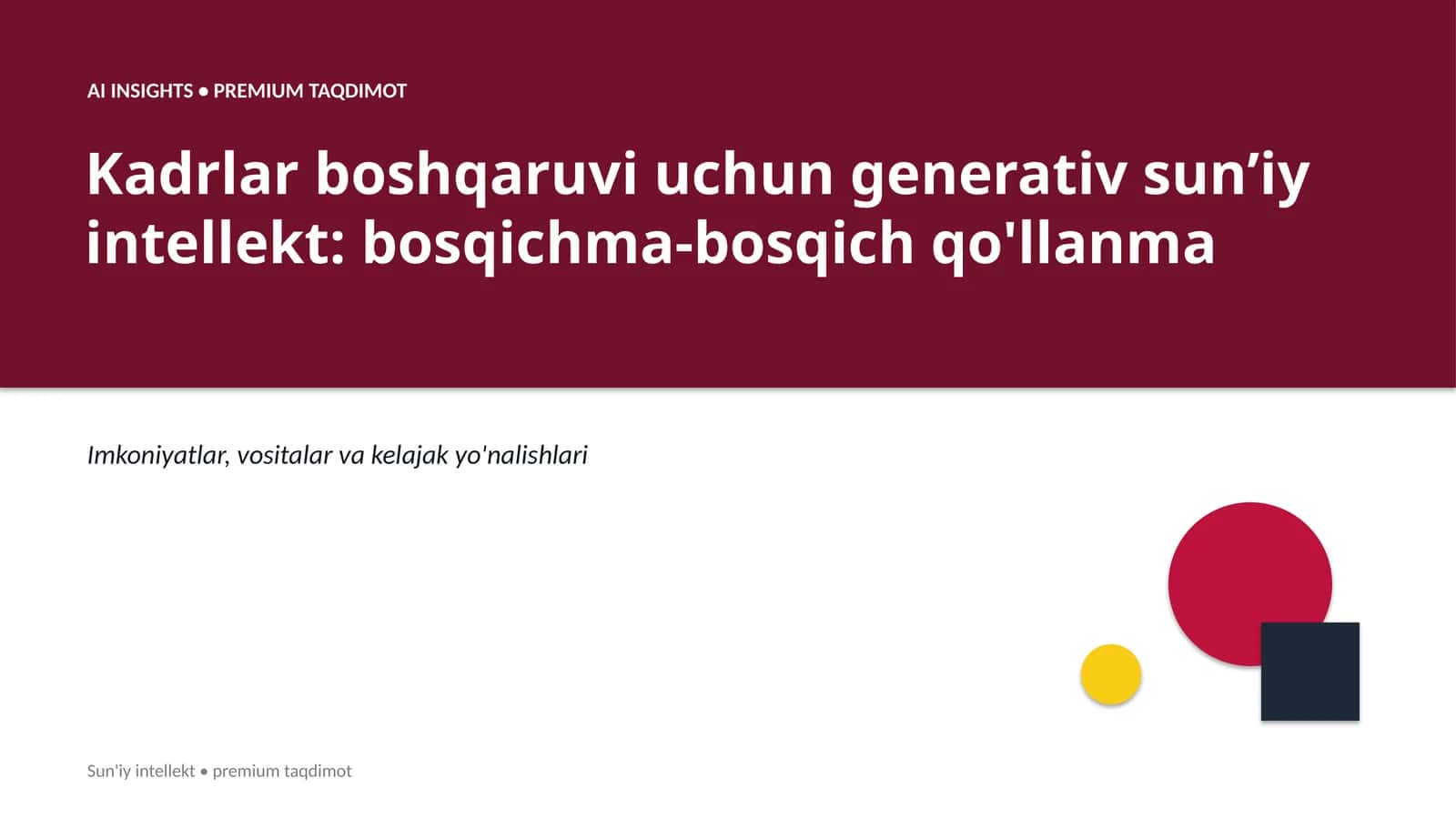 Sunʼiy intellekt: bosqichma-bosqich qo'llanma