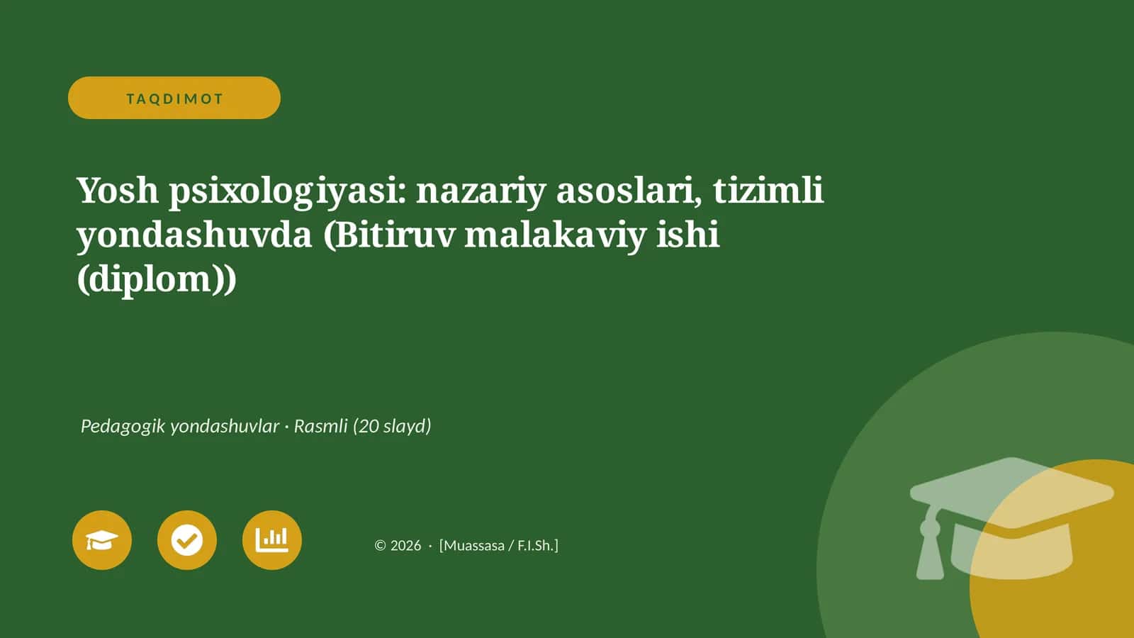 Yosh psixologiyasi: nazariy asoslari, tizimli yondashuvda (Bitiruv malakaviy ishi (diplom))