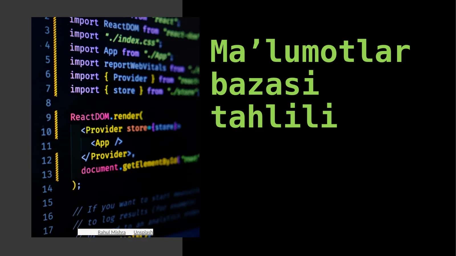 Ma’lumotlarbazasitahlili