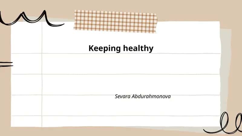 Keeping healthy