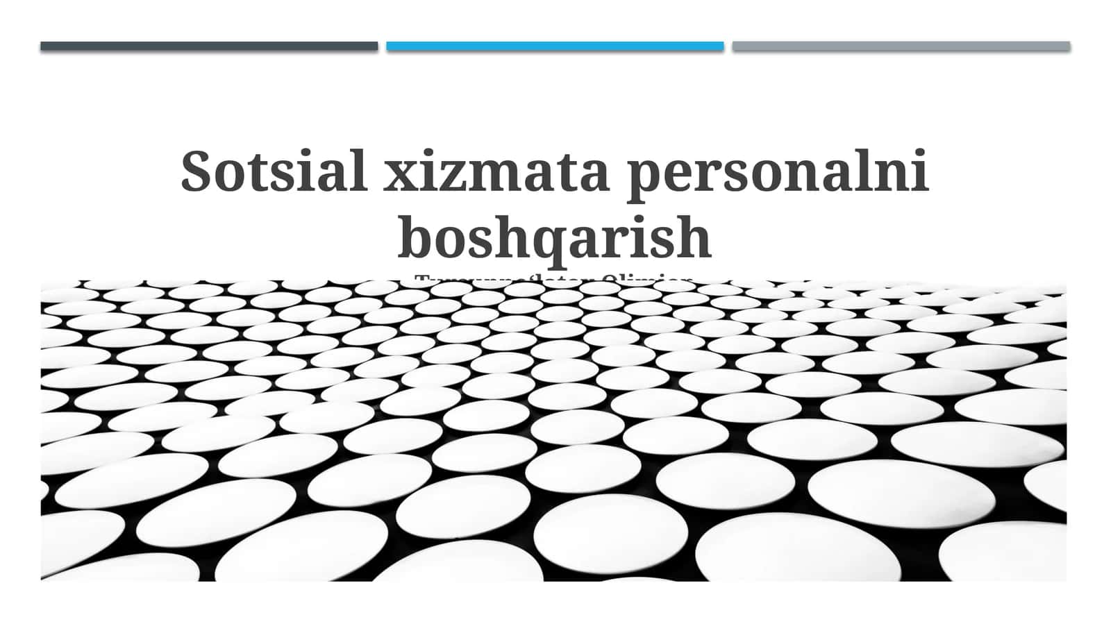 Sotsial xizmata personalni boshqarish