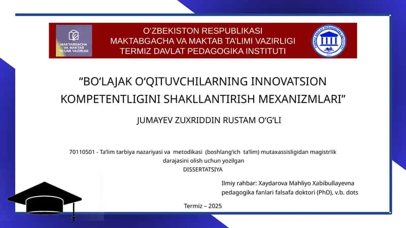 Ta’limtarbiyanazariyasi va metodikasi(boshlang‘ichta’lim)