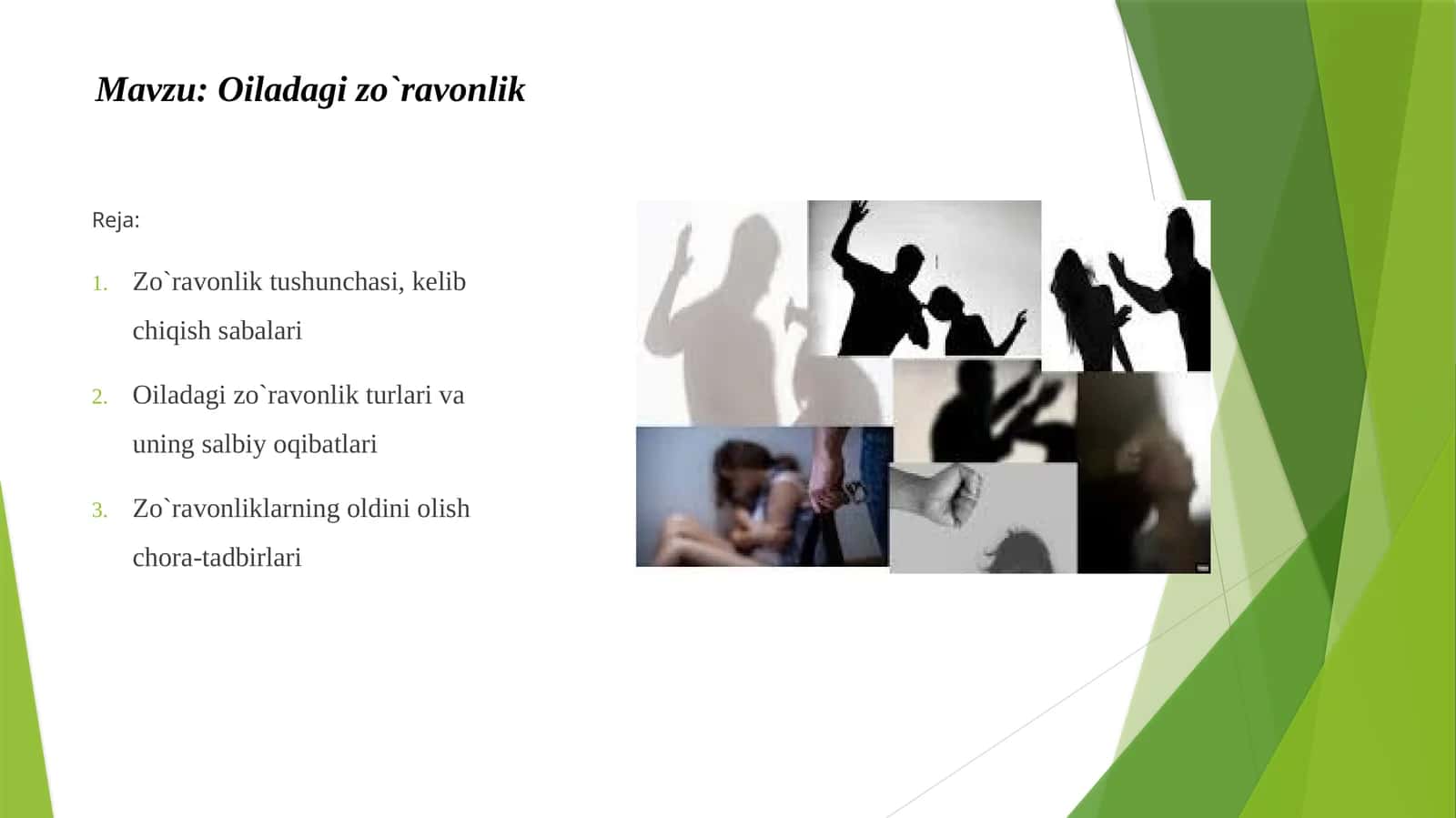 Oiladagi zo`ravonlik