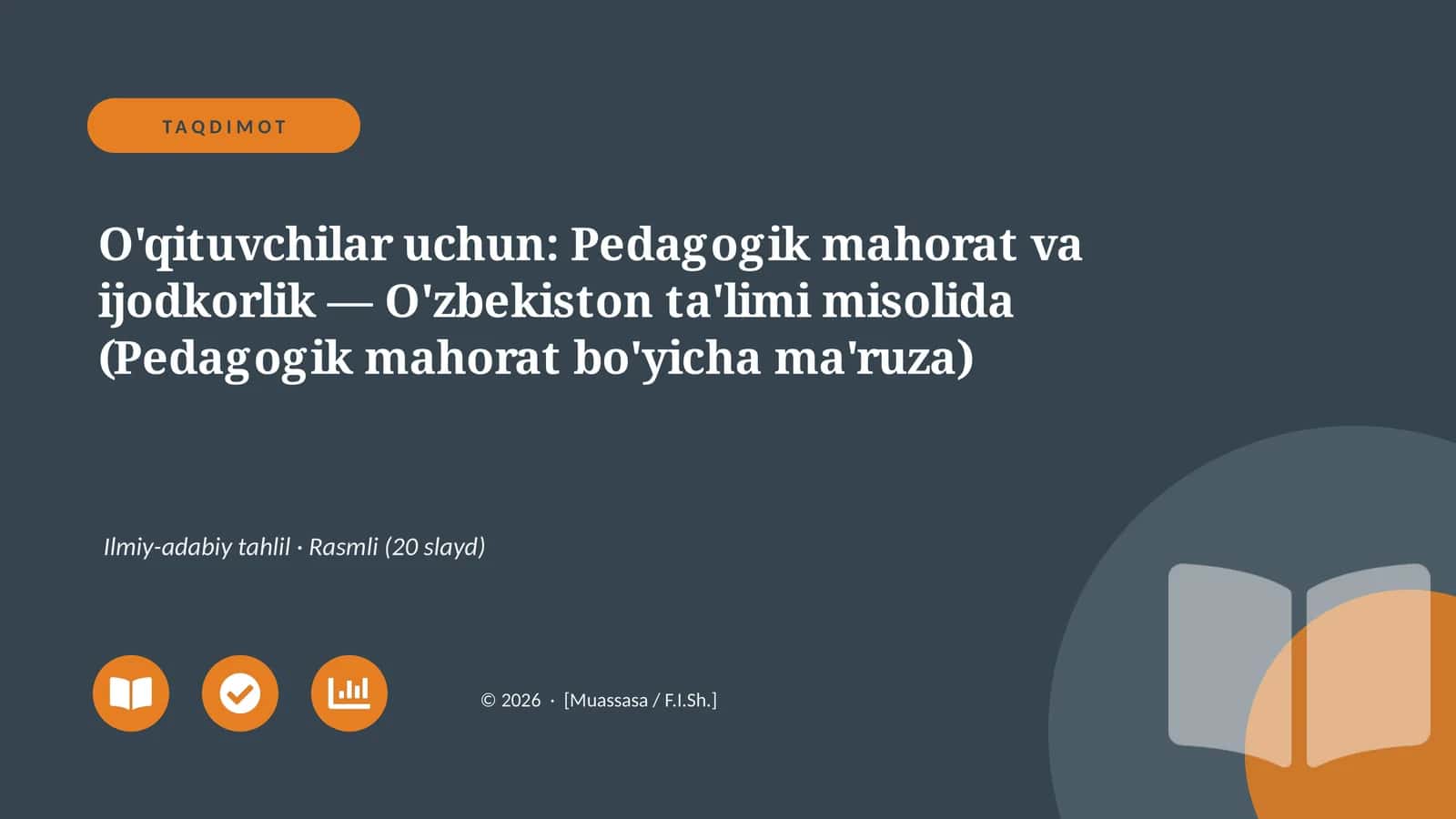 Mahorat va Ijodkorlik Pedagogik mahorat va ijodkorlik — O'zbekiston ta'limi misolida (Pedagogik mahorat bo'yicha ma'ruza)